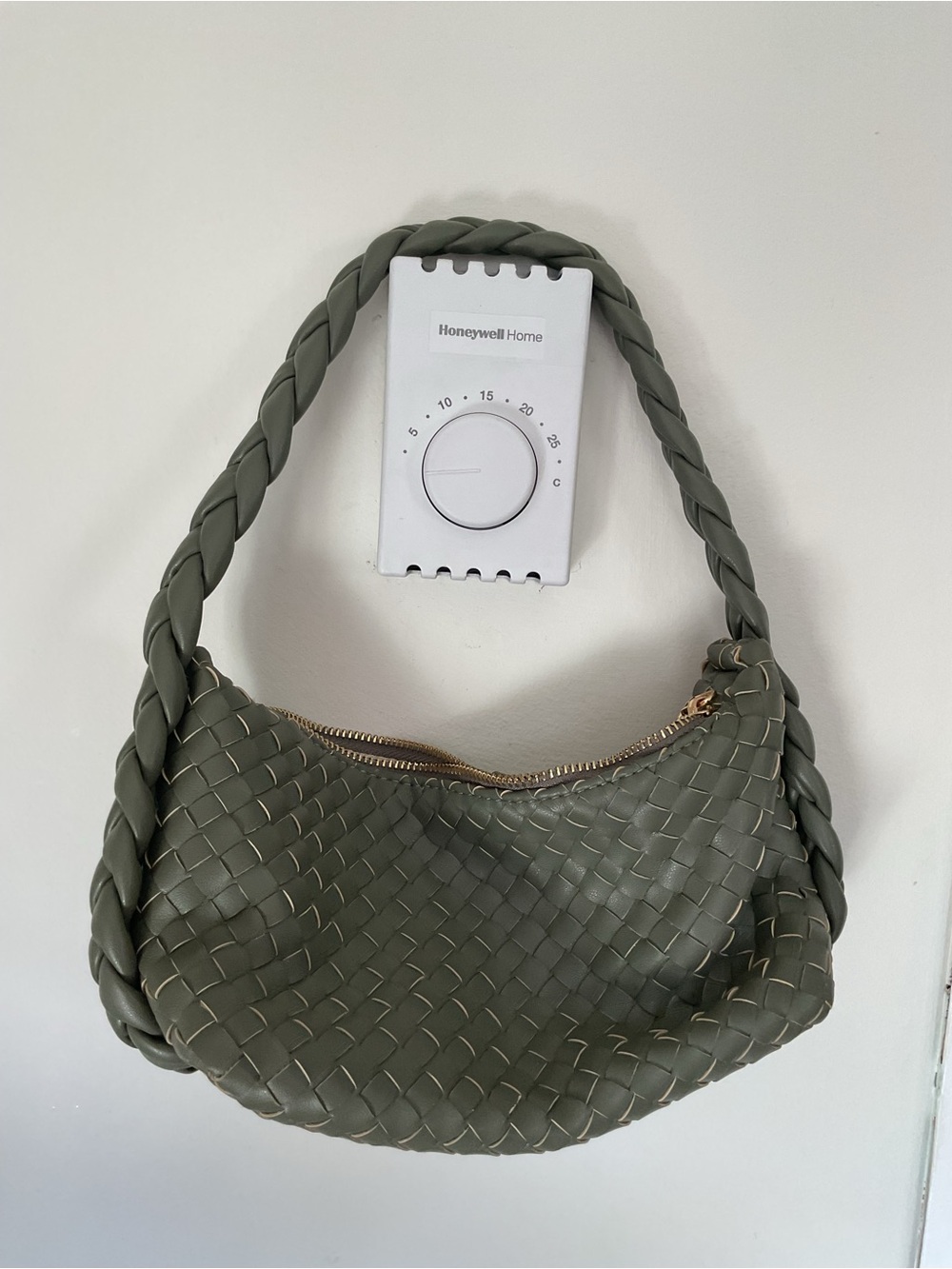 Antik Kraft Olive Green Woven Shoulder Bag